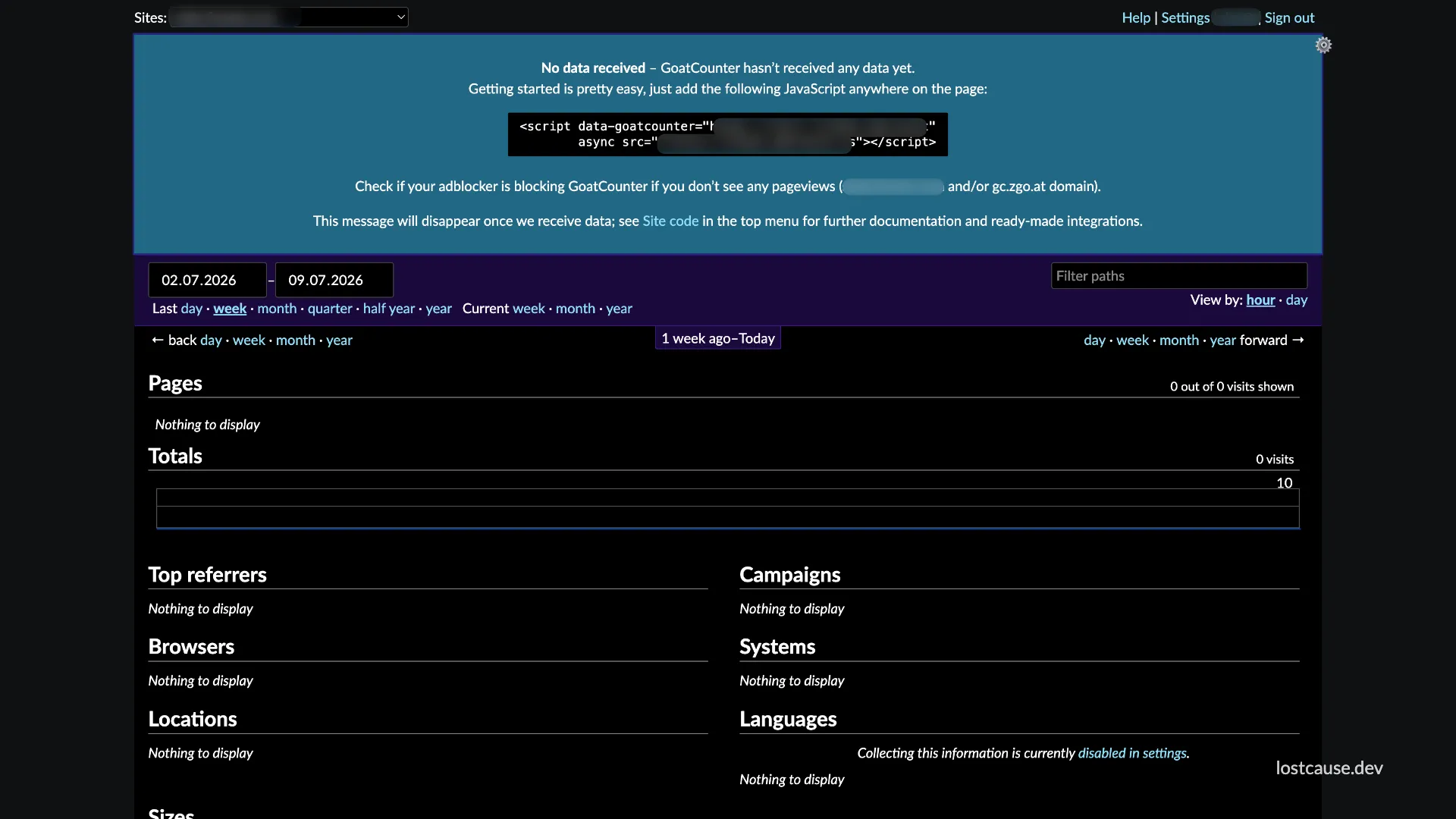 Self-host your analytics for $4 per month Screenshot 2