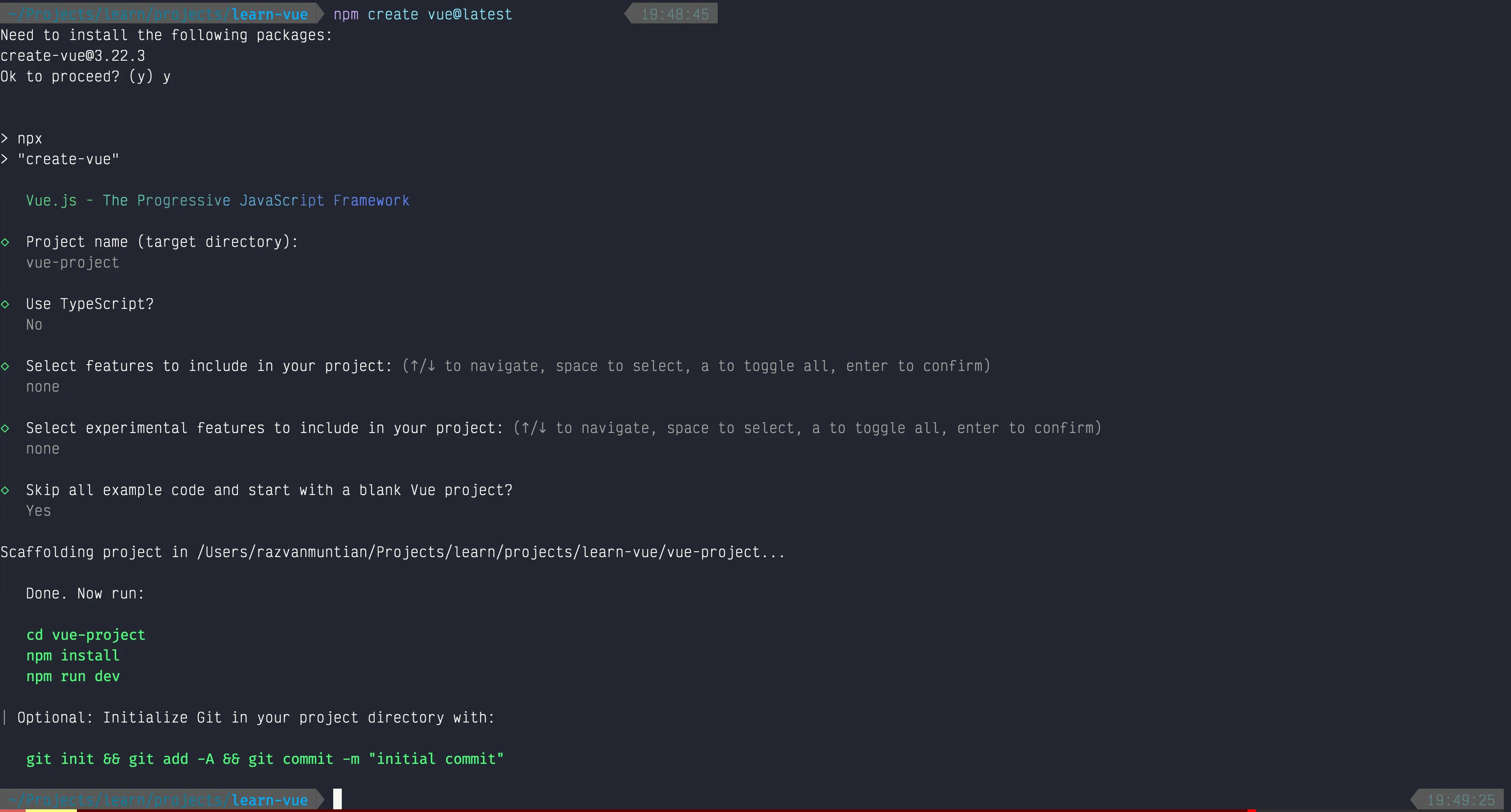 Learning Vue Screenshot 1